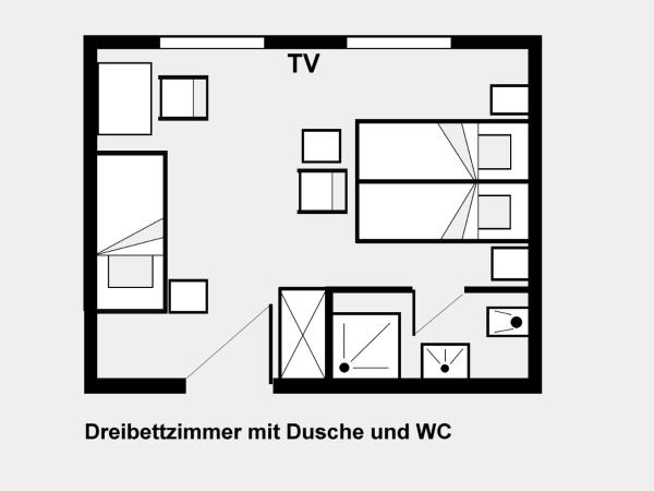 Arcade Hotel & Hostel Hamburg : photo 1 de la chambre chambre triple standard