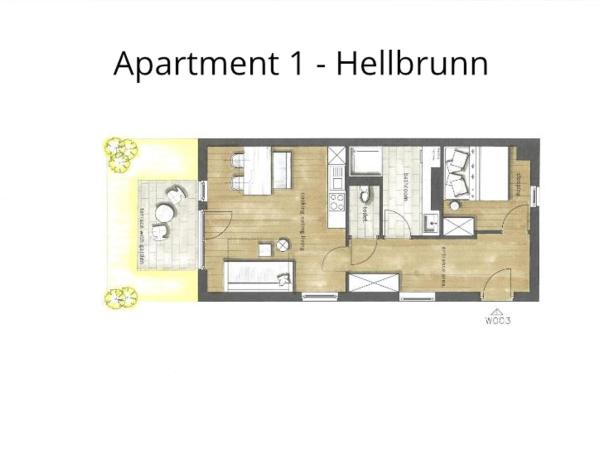 HOMEBOUND APARTMENTS Salzburg City II - contactless check-in : photo 2 de la chambre one bedroom apartment with terrace