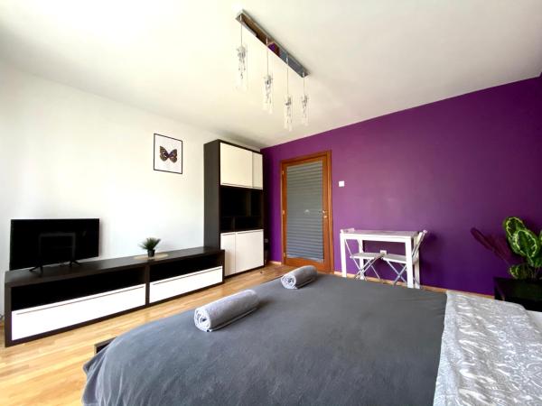 Pokoje Rezydencja Parysa : photo 6 de la chambre chambre king avec balcon et salle de bains commune