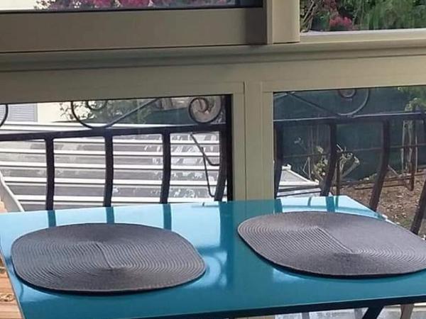 Le rêve bleu : photo 2 de la chambre chambre lit king-size - vue sur jardin