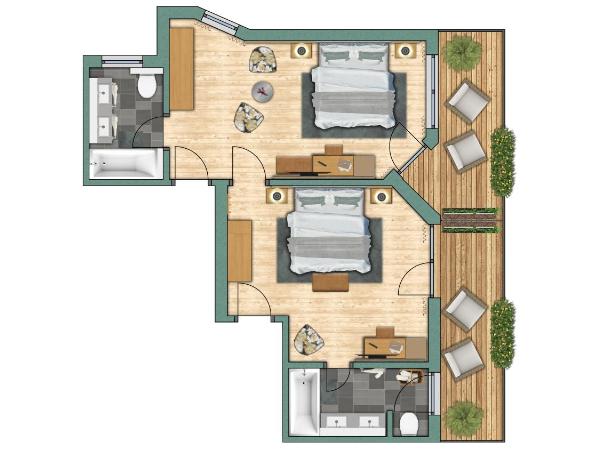 Resort La Ginabelle : photo 5 de la chambre appartement avec balcon