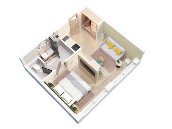 OneBavariaHomes : photo 8 de la chambre appartement deluxe « maria » (35 m²)