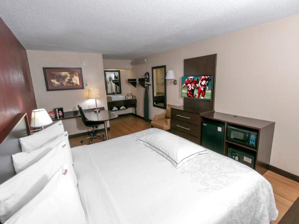 Red Roof Inn PLUS+ St. Louis - Forest Park / Hampton Ave. : photo 1 de la chambre chambre premium lit king-size - non-fumeurs - literie surclassée et collation