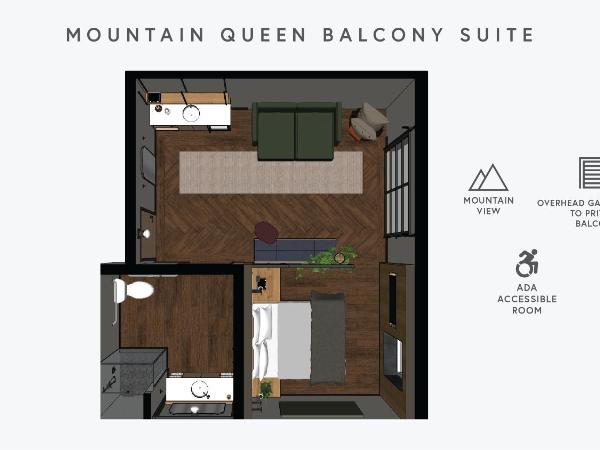 Kinship Landing : photo 10 de la chambre mountain queen balcony suite