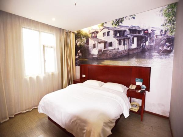 GreenTree Inn JiangSu SuZhou International Film City South JinShan Road Express Hotel : photo 3 de la chambre chambre lit queen-size