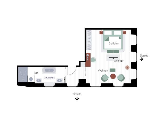 Bilderberg Bellevue Hotel Dresden : photo 5 de la chambre suite junior 1 chambre lit king-size deluxe