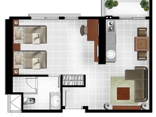 Grand Dafam Ancol Jakarta : photo 5 de la chambre deluxe suite twin bed