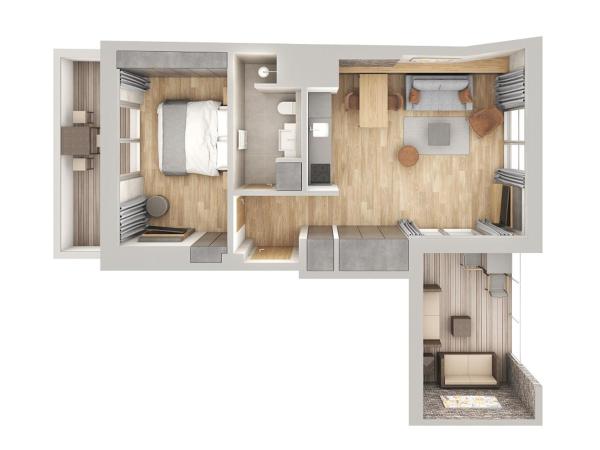 Downtown Apartments Mitte : photo 9 de la chambre penthouse (appartement 1 chambre)