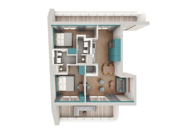 Downtown Apartments Mitte-Wedding : photo 9 de la chambre penthouse 2 chambres i