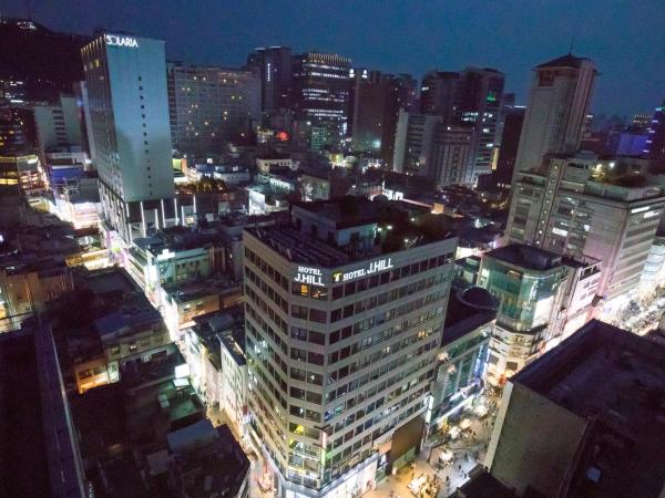 Step Inn Myeongdong 1 : photo 7 de la chambre chambre lits jumeaux - vue sur ville