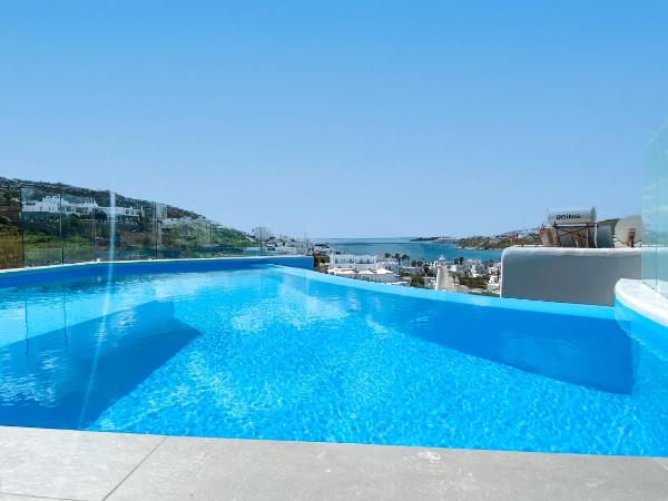 Amperian Mykonos Suites & Villas : photo 8 de la chambre appartement 2 chambres supérieur avec piscine à débordement privée - vue sur mer