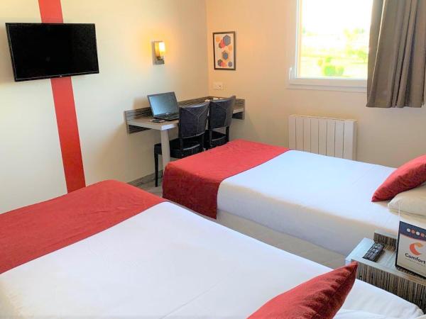 Comfort Hotel Dijon Sud - 21600 LONGVIC : photo 3 de la chambre chambre lits jumeaux