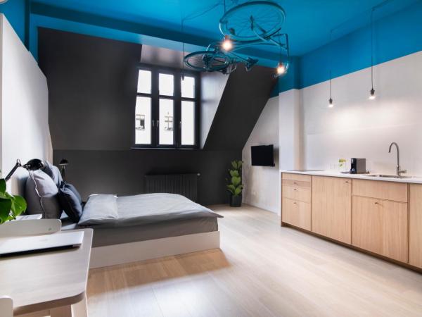 Bike'UP Wrocław : photo 2 de la chambre studio lit king-size