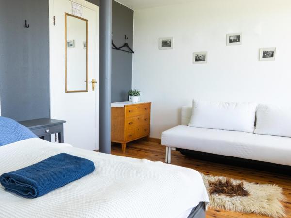 Grótta Northern Lights - Apartment & Rooms : photo 9 de la chambre chambre quadruple avec salle de bains commune