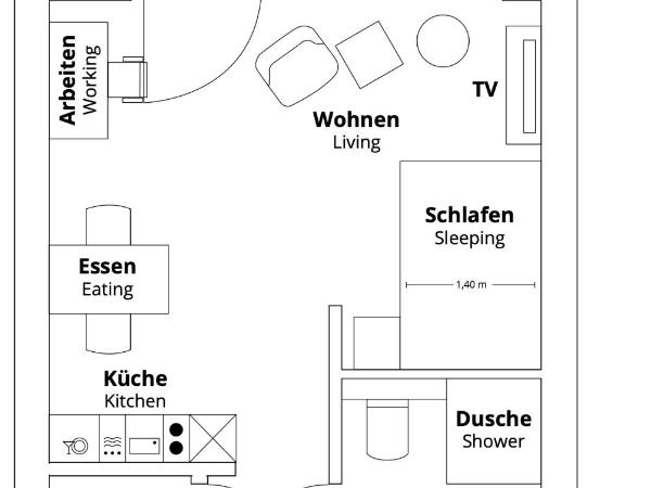 PM-AM Apartments GmbH : photo 8 de la chambre appartement