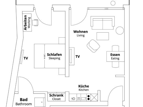 PM-AM Apartments GmbH : photo 10 de la chambre appartement