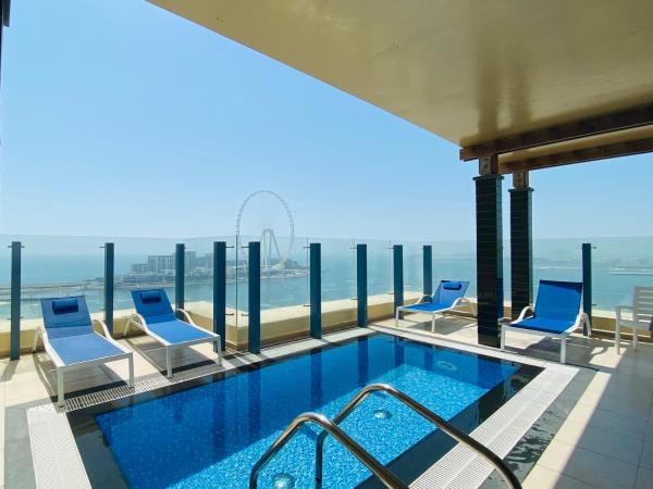 Roda Amwaj Suites Jumeirah Beach Residence : photo 2 de la chambre hébergement 3 chambres avec piscine privée