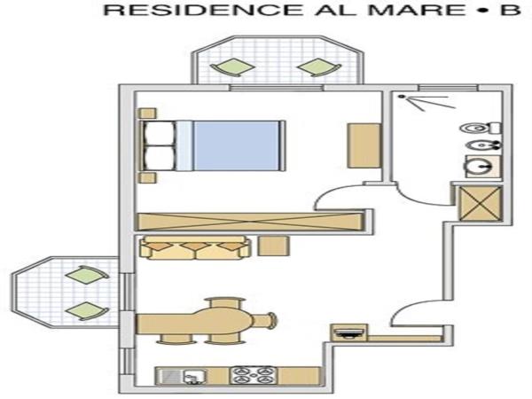 Hotel & Residence Al Mare : photo 2 de la chambre appartement 1 chambre (4 adultes)