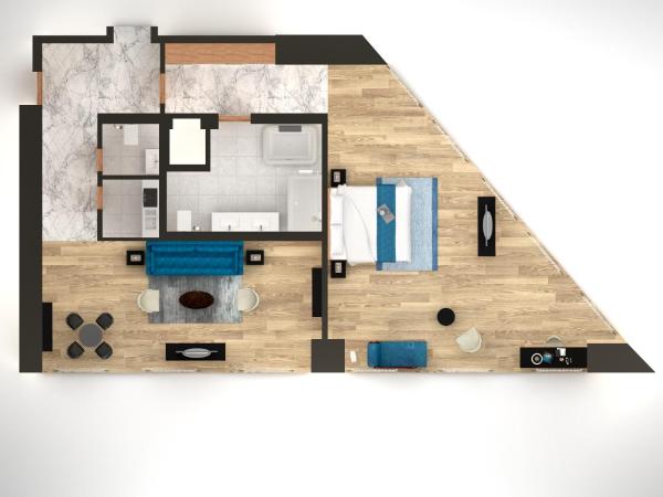 Wyndham Grand Istanbul Levent Hotel & Conference Center : photo 5 de la chambre suite senior 1 chambre avec kitchenette - vue partielle sur mer