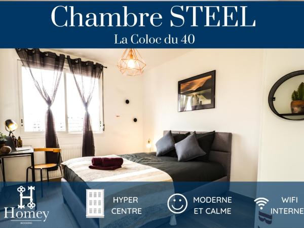 HOMEY LA COLOC DU 40 - Colocation haut de gamme de 4 chambres uniques et privées - Proche transports en commun - Aux portes de Genève : photo 6 de la chambre chambre double standard