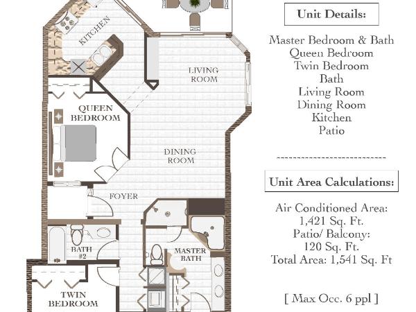 WorldQuest Orlando Resort : photo 8 de la chambre suite 2 chambres avec 2 salles de bains