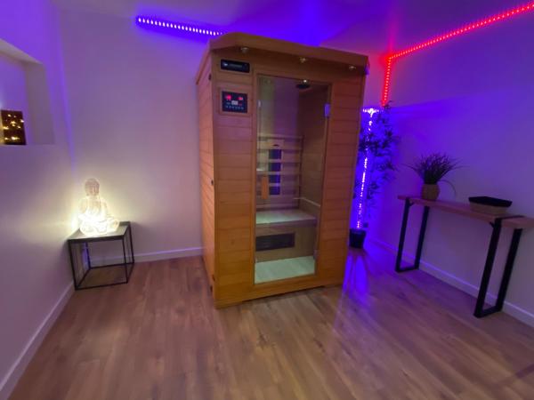 COSY & SPA Appartement Luxe JACUZZI SAUNA Suite Cristal : photo 4 de la chambre suite avec jacuzzi