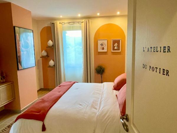 Bastide Beaudinard : photo 2 de la chambre chambre lits jumeaux - vue sur montagne