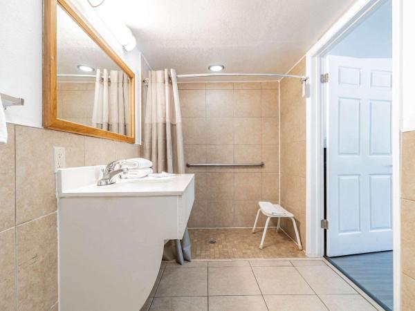 Motel 6 Tampa Near Fairgrounds - Casino : photo 4 de la chambre chambre lit king-size avec douche à l'italienne - accessible aux personnes à mobilité réduite - non-fumeurs