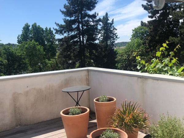 Denis & Virginie - château à pied - parking gratuit : photo 3 de la chambre chambre double avec terrasse