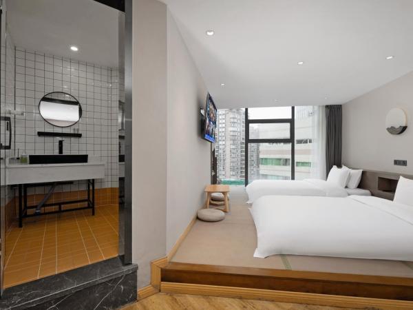 吃山文化青年旅店 : photo 1 de la chambre chambre double avec lit d'appoint