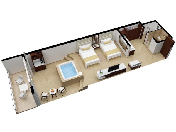 Sun Palace - All Inclusive Adults Only : photo 3 de la chambre superior junior suite ocean view - double bed