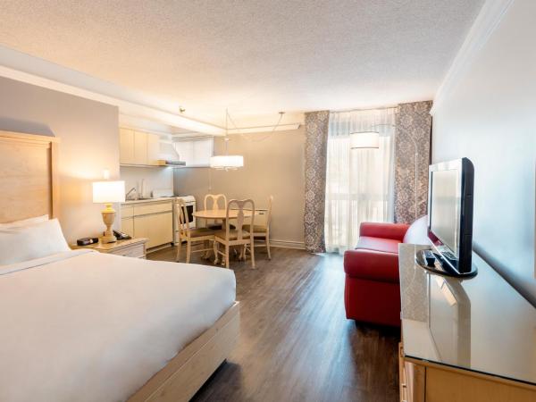 Hôtel Québec Inn : photo 2 de la chambre lit queen-size avec 1 canapé-lit double et kitchenette