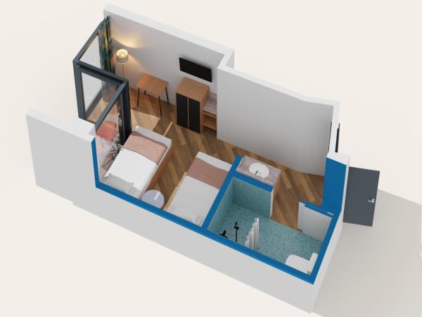 The Hotel Castro San Francisco : photo 7 de la chambre twin room - disability access (self check-in with virtual front desk)