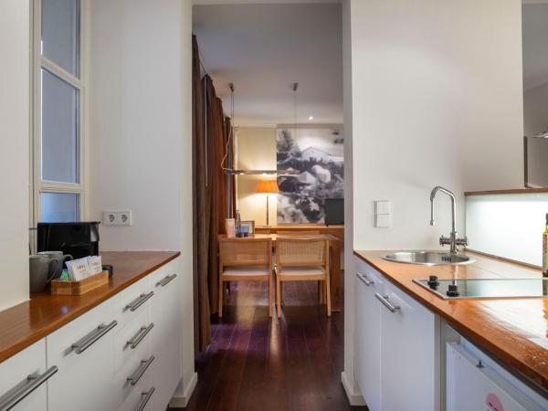 numa I Belfort Rooms & Apartments : photo 6 de la chambre large studio with kitchenette, balcony and sofa bed