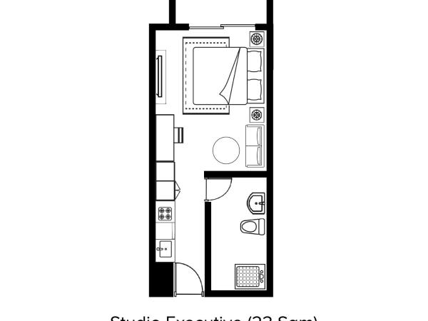 Citadines Sudirman Jakarta : photo 5 de la chambre studio exécutif