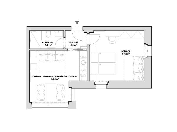 Vila Jáchymov : photo 5 de la chambre appartement 1 chambre