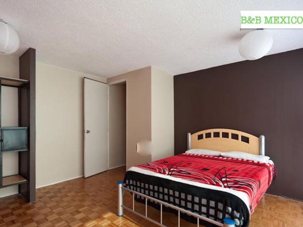 B&B México Roma Norte : photo 2 de la chambre chambre double avec salle de bains commune