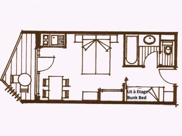 Hôtel Les Côtes, Résidence Loisirs et Chalets : photo 10 de la chambre chambre familiale (2 adultes et 2 enfants)