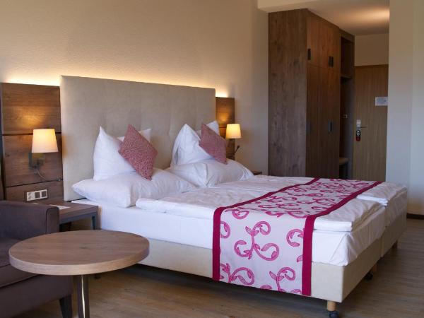 Hôtel des Vignes : photo 1 de la chambre chambre lit king-size - vue sur jardin