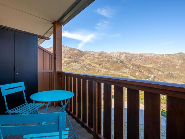 Résidence Le Necou - Les Ménuires : photo 7 de la chambre studio 306 avec balcon - vue sur montagne