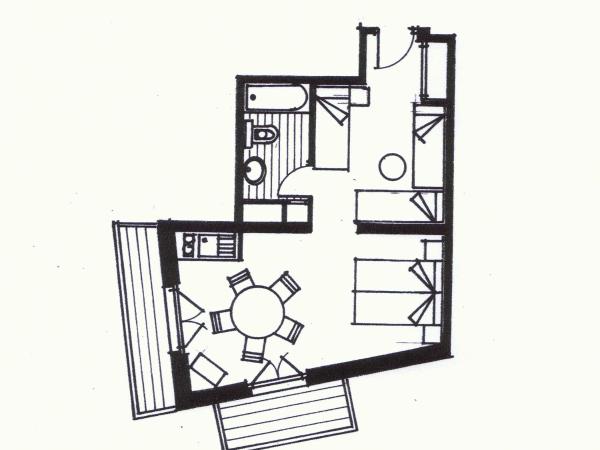 Hôtel Les Côtes, Résidence Loisirs et Chalets : photo 8 de la chambre suite familiale (5 adultes)