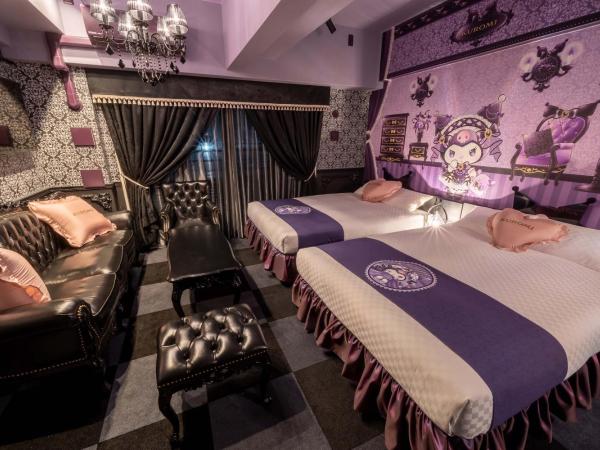 RESI STAY THE KYOTO : photo 1 de la chambre gothic lolita kuromi - chambre de caractère avec 2 lits doubles