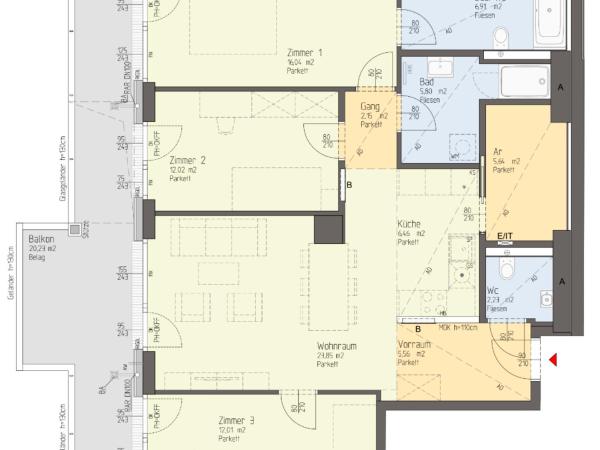 Vienna Residence, Marina Tower - Danube : photo 2 de la chambre suite 3 chambres