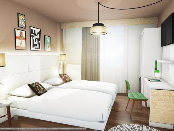 greet hotel Lille Gare Flandres - Groupe Accor : photo 3 de la chambre chambre pop avec 2 lits simples (ou lit king-size)