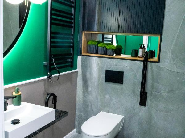 Aparthotel Green Concrete - nowy, ekologiczny hotel w Świnoujściu, Darmowy Bus Na Plażę, Free Shuttle Bus : photo 4 de la chambre appartement 1 chambre