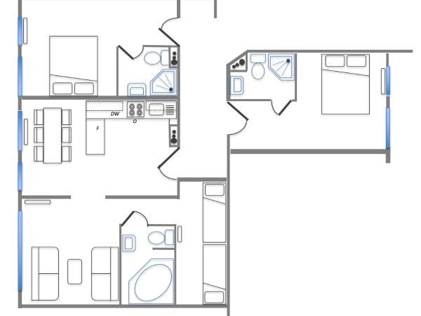 Hôtel et Chalet Au Coin Du Feu Chilly Powder : photo 3 de la chambre appartement 3 chambres avec vue sur la montagne