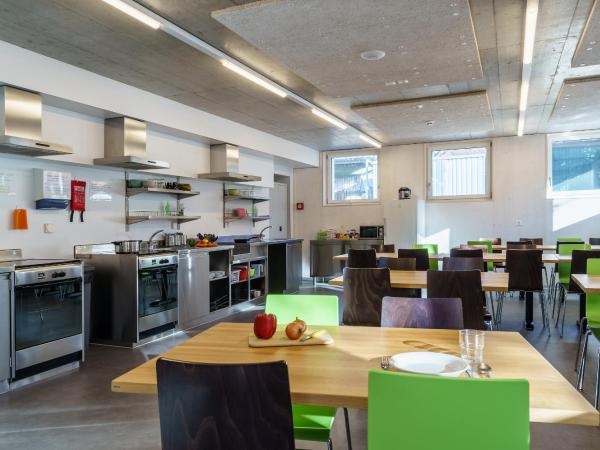 Chalet Hostel @ Backpackers Villa Interlaken : photo 9 de la chambre lit simple dans dortoir mixte de 7 lits avec salle de bains commune