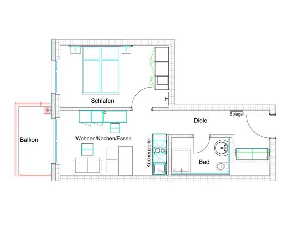 Coffee Fellows Hotel München-Freiham : photo 6 de la chambre appartement 1 chambre