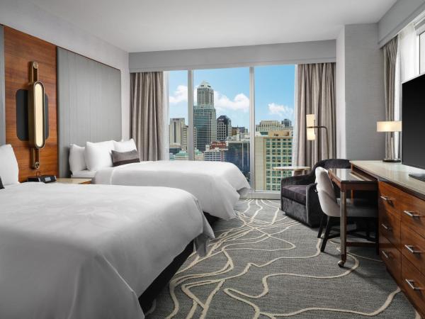 JW Marriott Indianapolis : photo 1 de la chambre chambre lit queen-size d'angle avec 2 lits queen-size