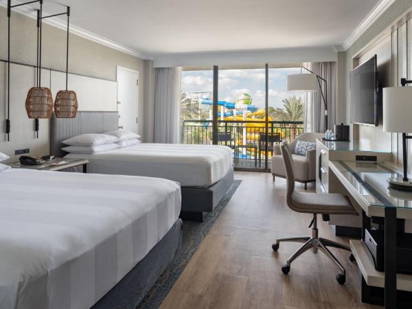 Orlando World Center Marriott : photo 3 de la chambre chambre rénovée avec 2 lits queen-size - vue sur piscine de river falls